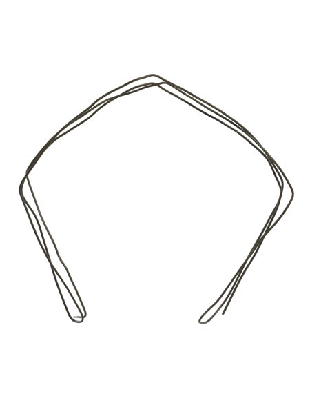 Wire headdress frame with pointed top and sides.